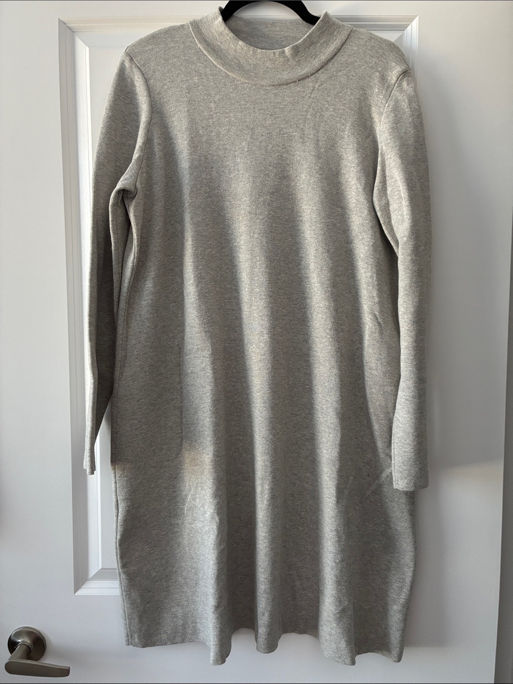 Armedangels Size L Mockneck 100% Cotton Sweater Dress - Gray